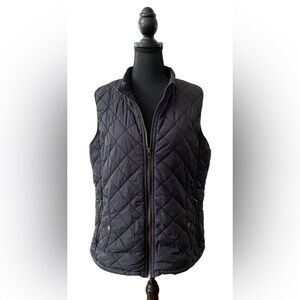 Fuinloth: Black Quilted Jacket Vest